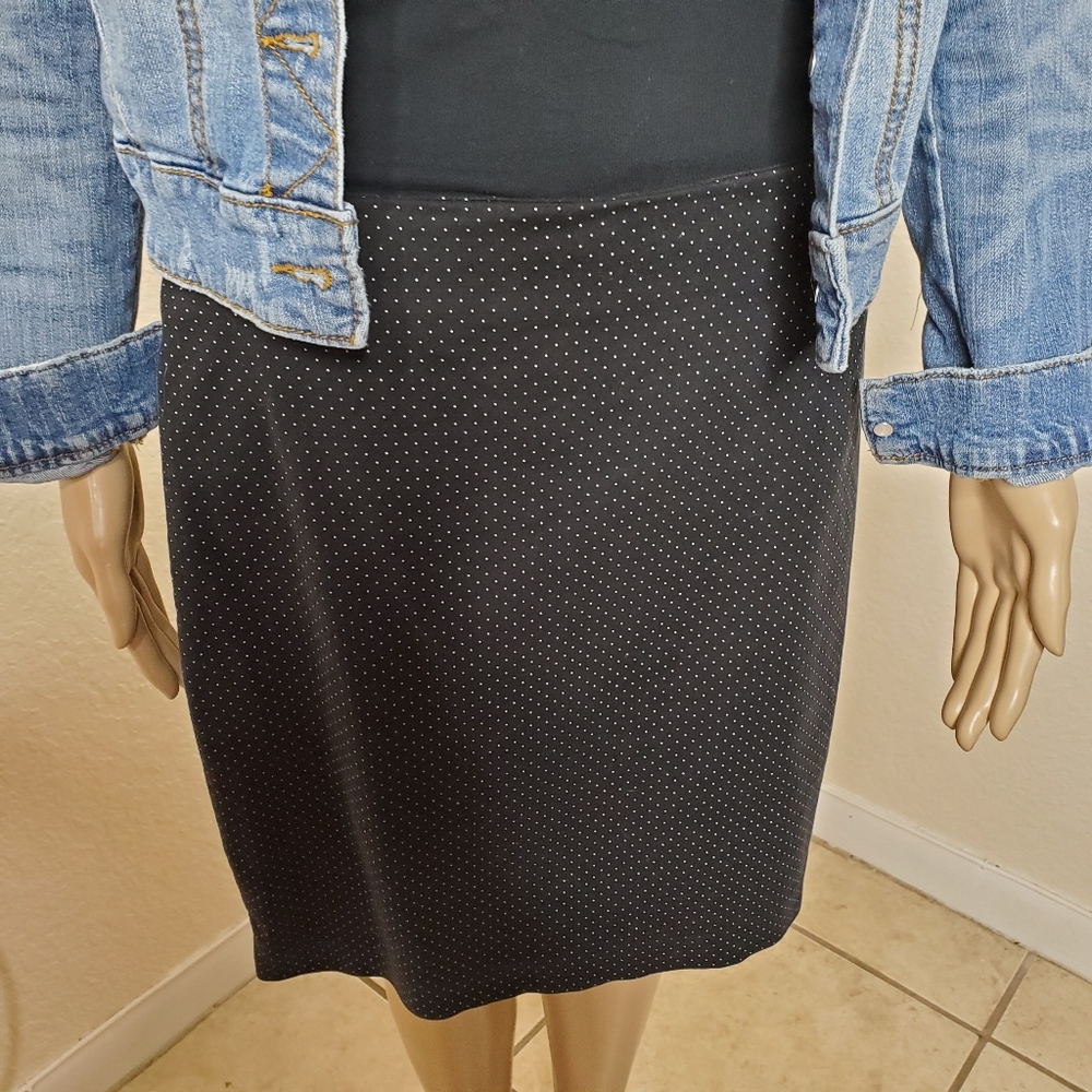 Polka Dot Black Skirt - Size 8